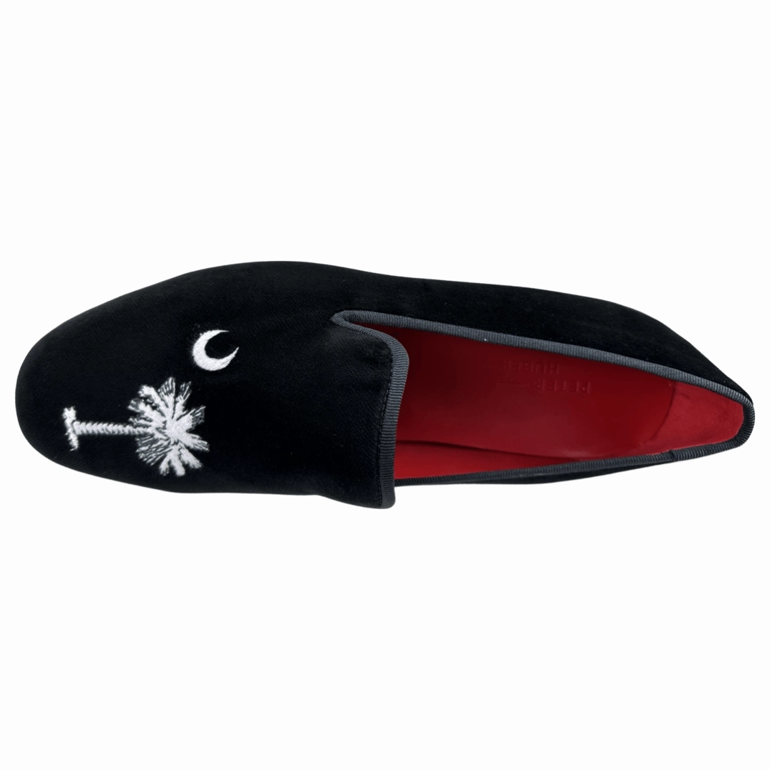 Palmetto Tree Velvet Pump Peter Huber luxury leather shoes