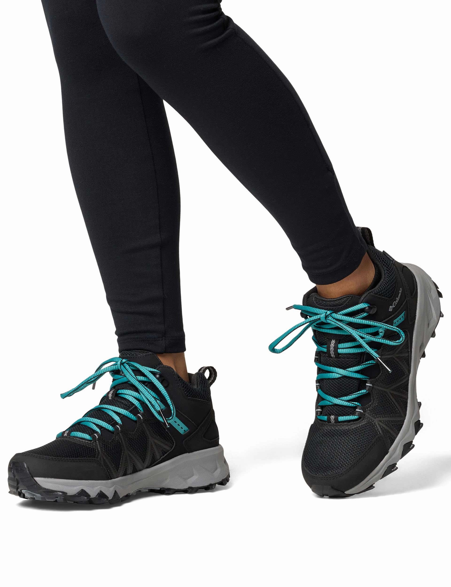 Peakfreak II Mid Outdry Hiking Shoe - Black/Teal Columbia outdoor performance shoes