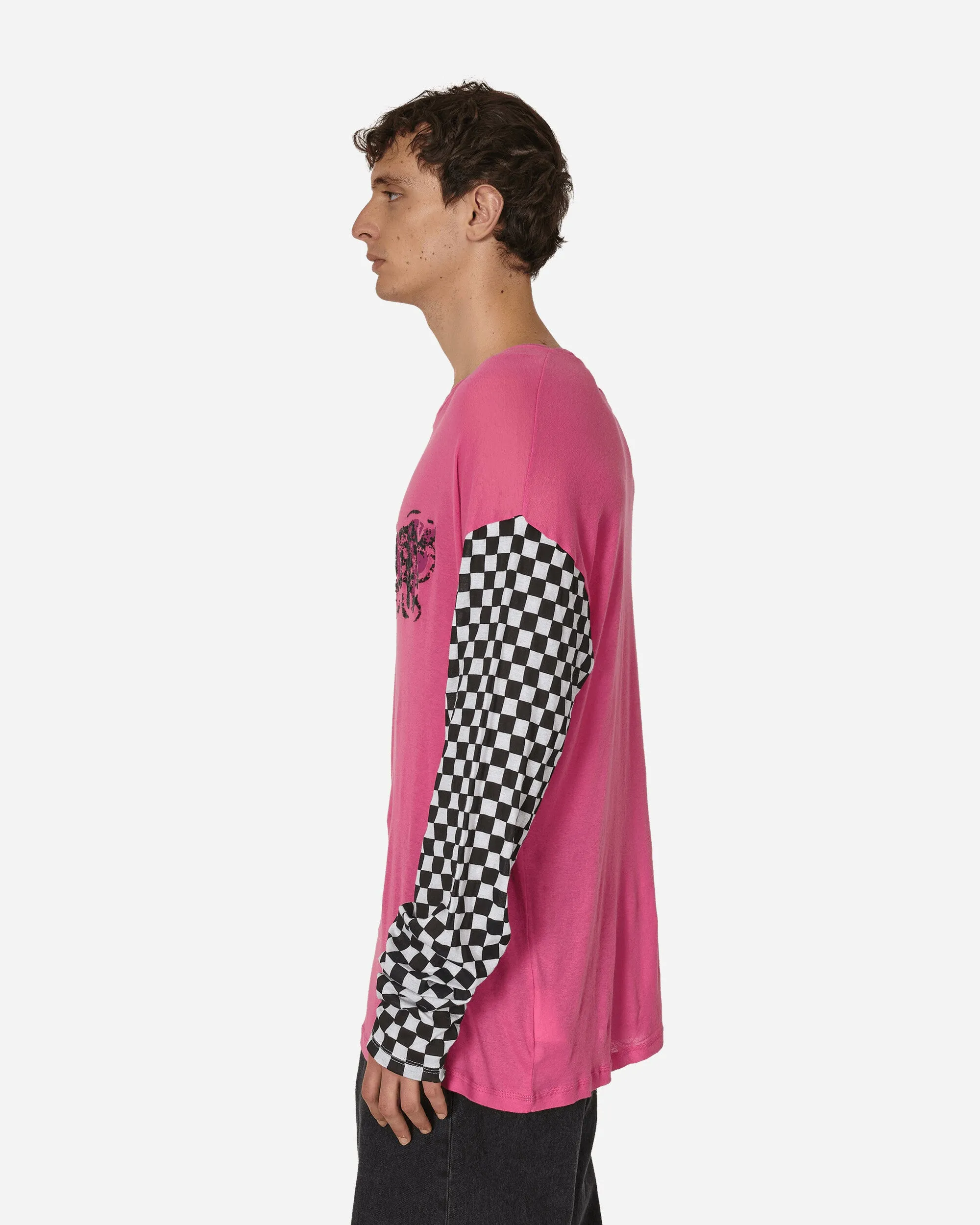 Printed Light Jersey Longsleeve T-Shirt Fuchsia