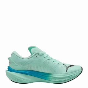 PUMA Men's Deviate NITRO 3 Running Shoes in Mint Melt/Speed Blue AW25 Puma breathable running sneakers for daily runs