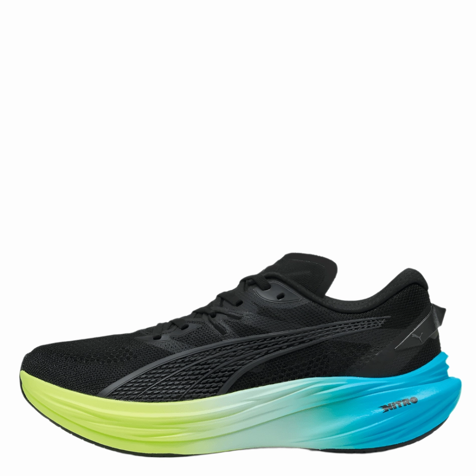 PUMA Men's Deviate NITRO 3 Running Shoes in Puma Black/Speed Blue AW25 Puma responsive running shoes