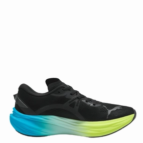 PUMA Men's Deviate NITRO 3 Running Shoes in Puma Black/Speed Blue AW25 Puma breathable running sneakers for daily runs
