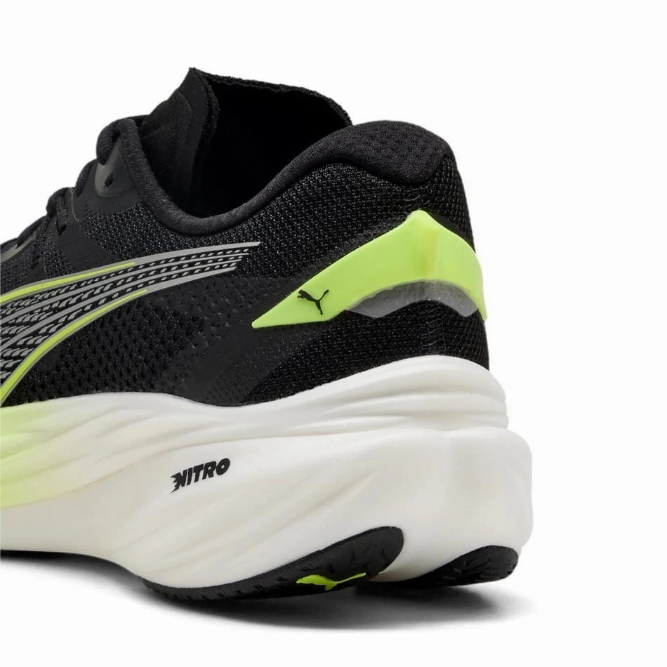 Puma Men's Deviate Nitro 3 Running Shoes in PUMA Black/Yellow Alert SS25 Puma responsive running shoes
