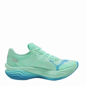 PUMA Men's Deviate NITRO Elite 3 Running Shoes in Mint Melt/Speed Blue AW25 Puma breathable running sneakers for daily runs