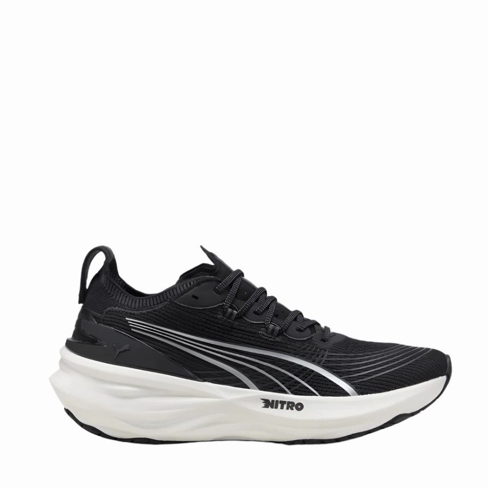 Puma Men's ForeverRun NITRO 2 Running Shoes in PUMA Black/PUMA White SS25 Puma breathable running sneakers for daily runs