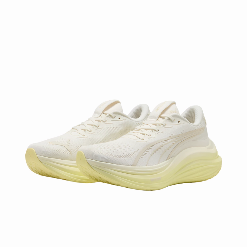 PUMA Men's MagMax NITRO Running Shoes in Warm White/Gold Moon AW25 Puma responsive running shoes