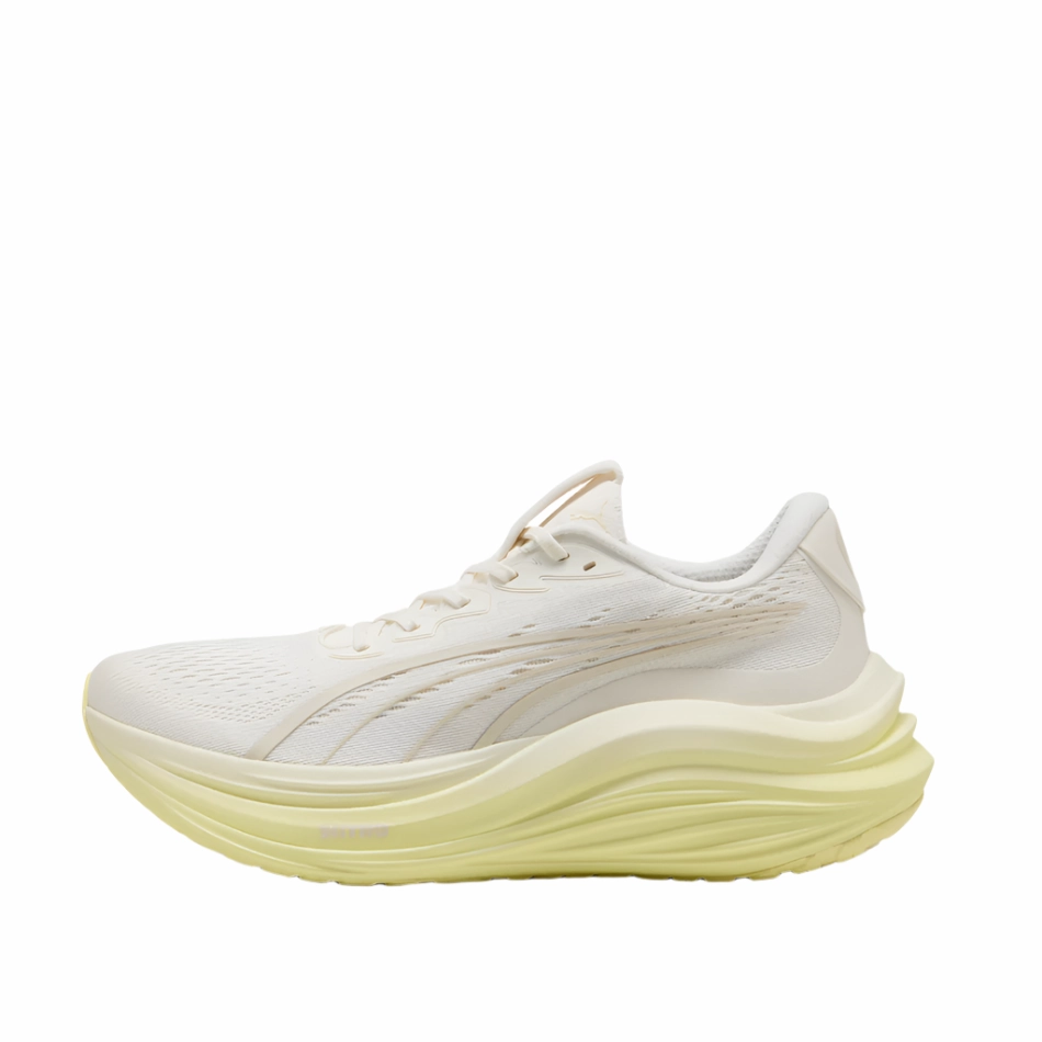 PUMA Men's MagMax NITRO Running Shoes in Warm White/Gold Moon AW25 Puma responsive running shoes
