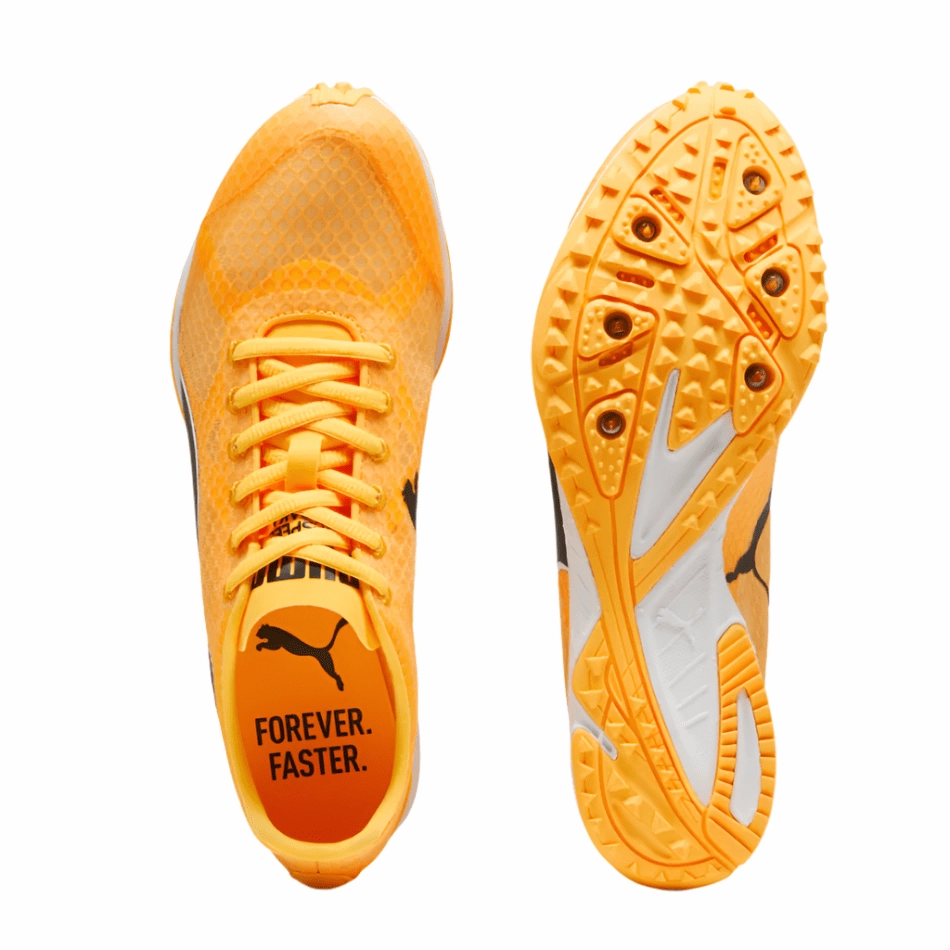 Puma Unisex EvoSpeed Haraka 8 Running Shoes in Sunstream/PUMA Black/PUMA White SS25 Puma responsive running shoes