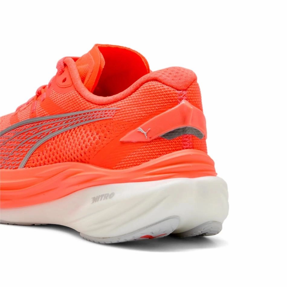 Puma Women's Deviate NITRO 3 Running Shoes in Glowing Red/Puma Silver SS25 Puma responsive running shoes