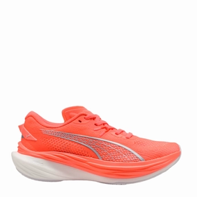Puma Women's Deviate NITRO 3 Running Shoes in Glowing Red/Puma Silver SS25 Puma breathable running sneakers for daily runs