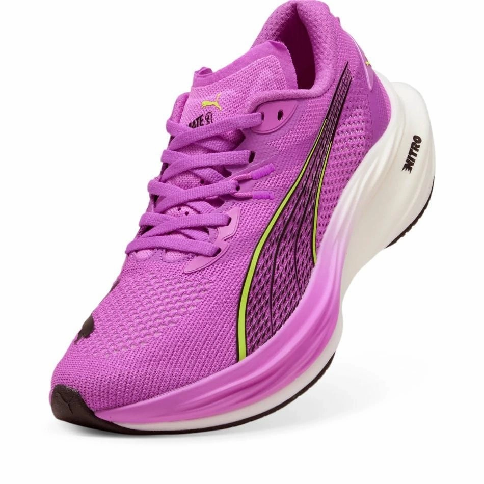 Puma Women's Deviate NITRO 3 Running Shoes in Pure Magenta/Yellow Alert/Puma White SS25 Puma responsive running shoes