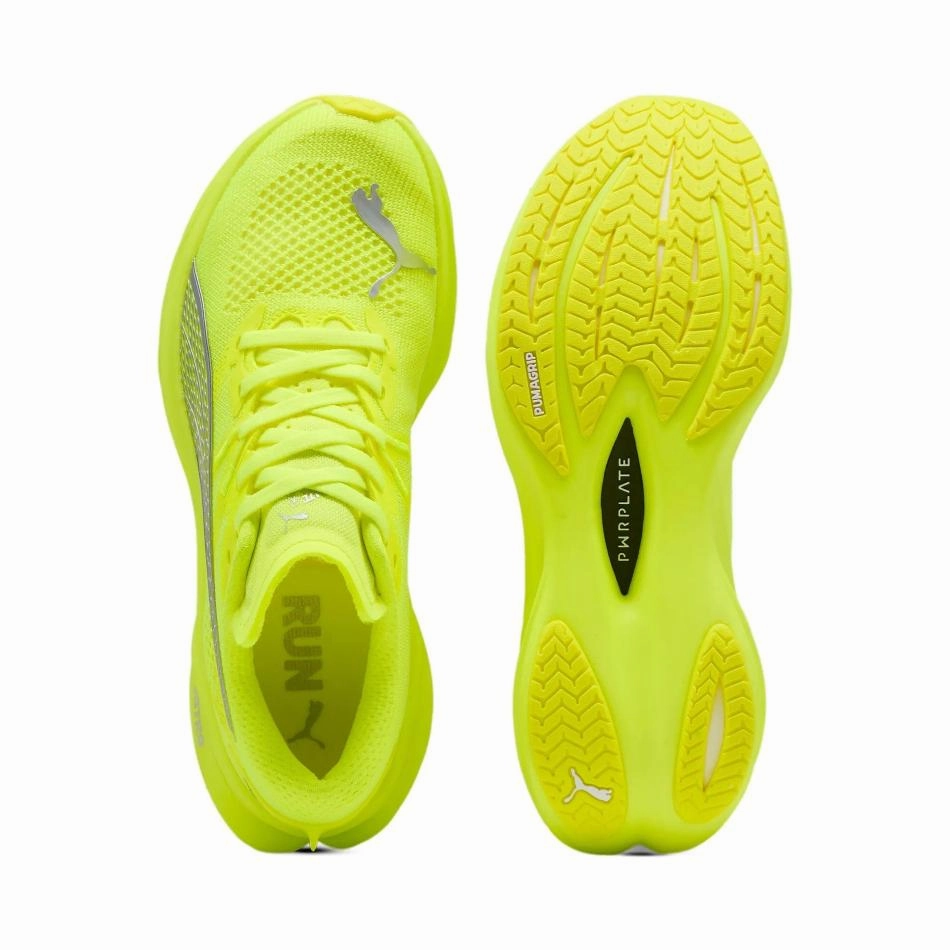 Puma Women's Deviate NITRO 3 Running Shoes in Yellow Alert/PUMA Silver SS25 Puma responsive running shoes