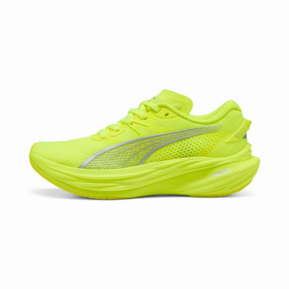 Puma Women's Deviate NITRO 3 Running Shoes in Yellow Alert/PUMA Silver SS25 Puma responsive running shoes