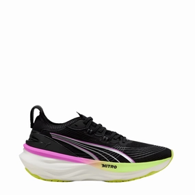 Puma Women's ForeverRun NITRO 2 Running Shoes in Puma Black/Pure Magneta SS25 Puma breathable running sneakers for daily runs