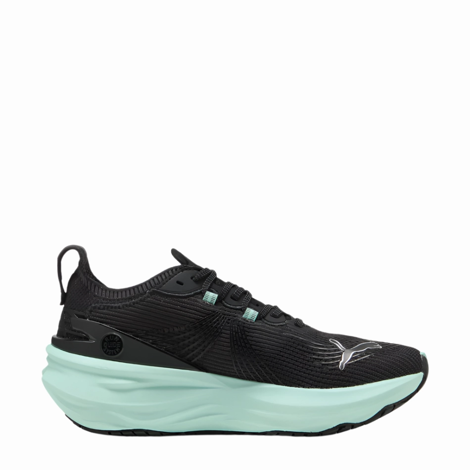 PUMA Women's Foreverun NITRO 2 Running Shoes in PUMA Black/Mint Melt AW25 Puma breathable running sneakers for daily runs