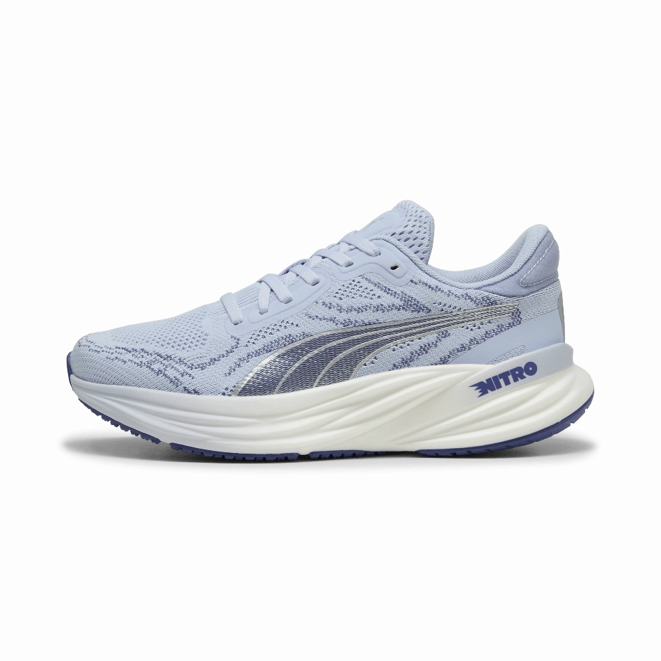 Puma Women's Magnify NITRO 2 Running Shoes in Cool Weather/Blue Crystal SS25 Puma responsive running shoes