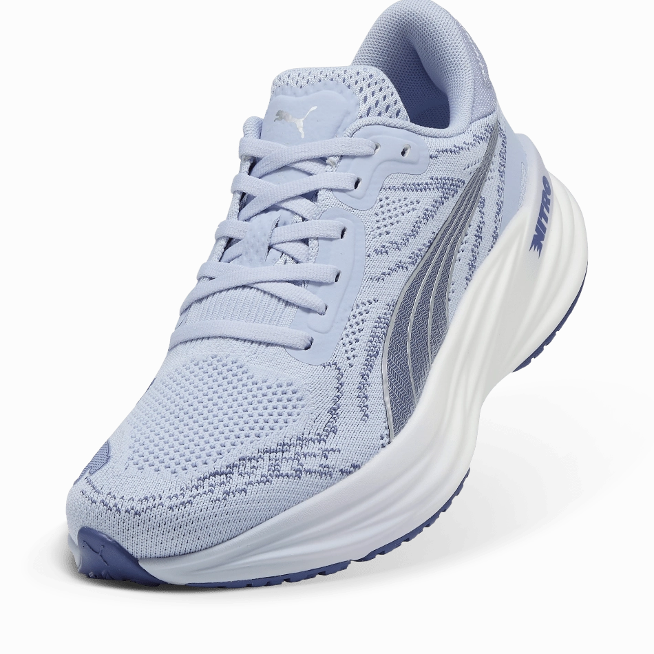 Puma Women's Magnify NITRO 2 Running Shoes in Cool Weather/Blue Crystal SS25 Puma responsive running shoes