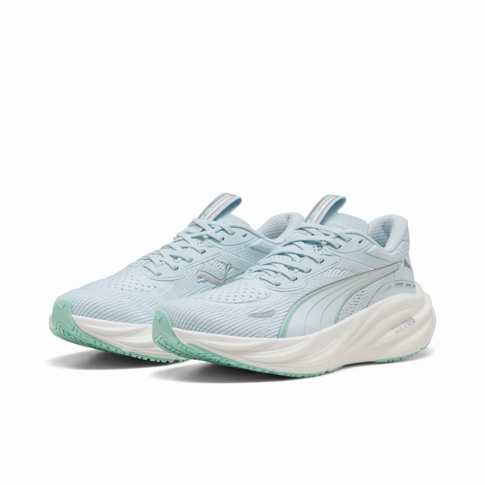 PUMA Women's Magnify NITRO 3 Running Shoes in Sea Glass/Mint Melt AW25 Puma responsive running shoes