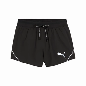 Puma Women's Raceday Ultraweave 3" Split Short in Puma Black SS25 Puma breathable running sneakers for daily runs