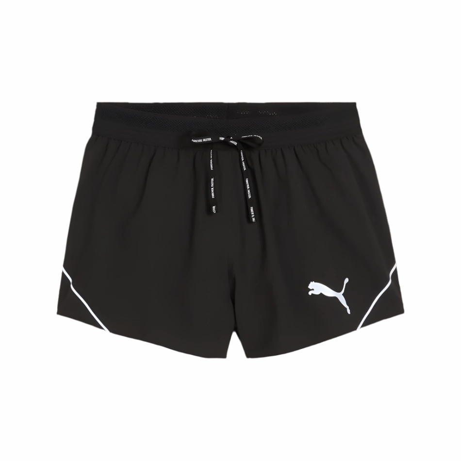 Puma Women's Raceday Ultraweave 3" Split Short in Puma Black SS25 Puma breathable running sneakers for daily runs