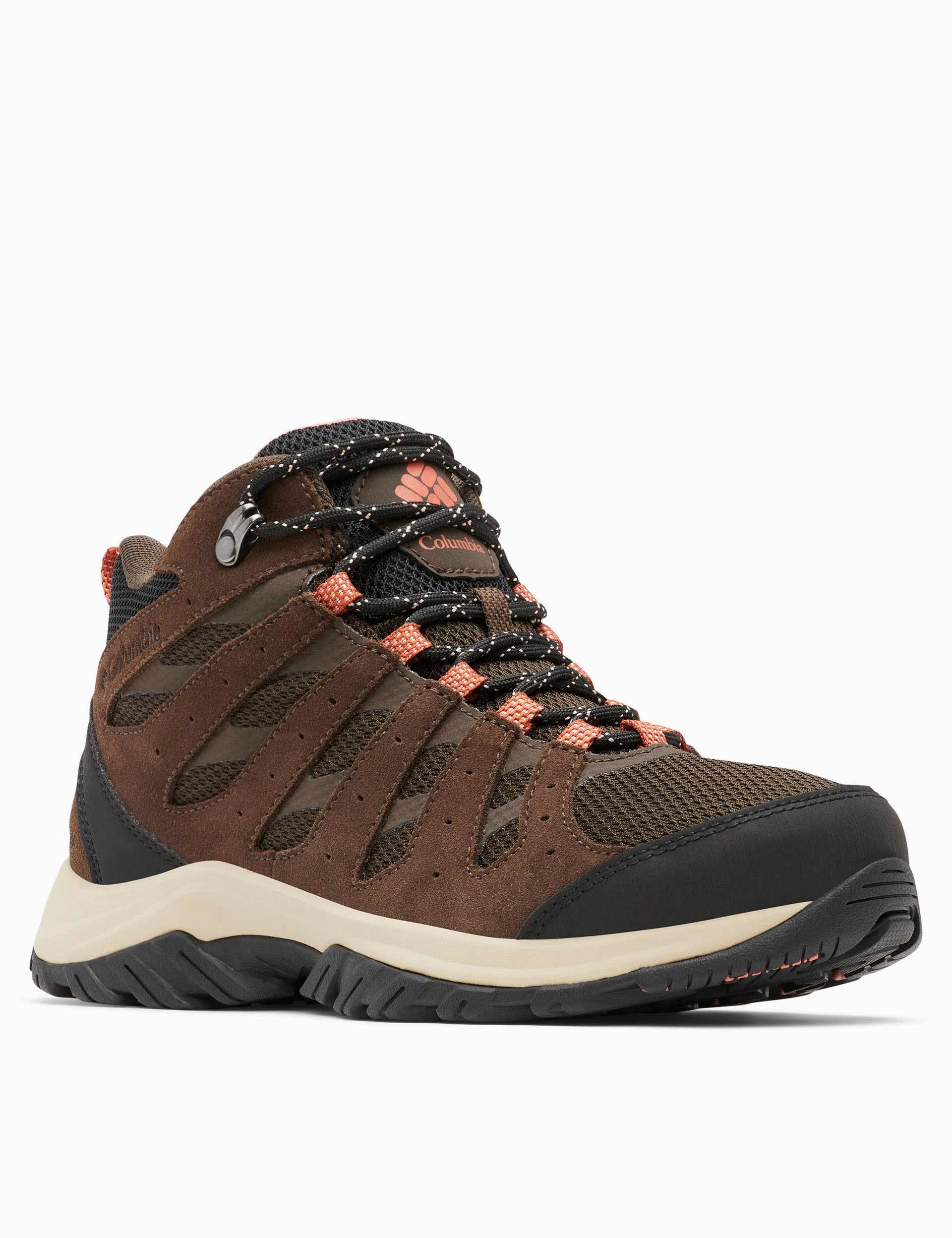 Redmond III Mid Waterproof Walking Boot - Cordovan/Dark Coral Columbia outdoor performance shoes