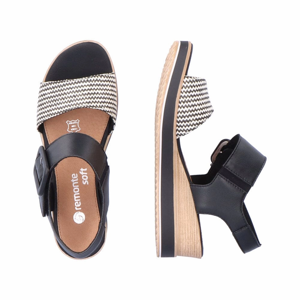REMONTE D6453 02 WEDGE SANDAL Rieker - Remonte practical casual shoes