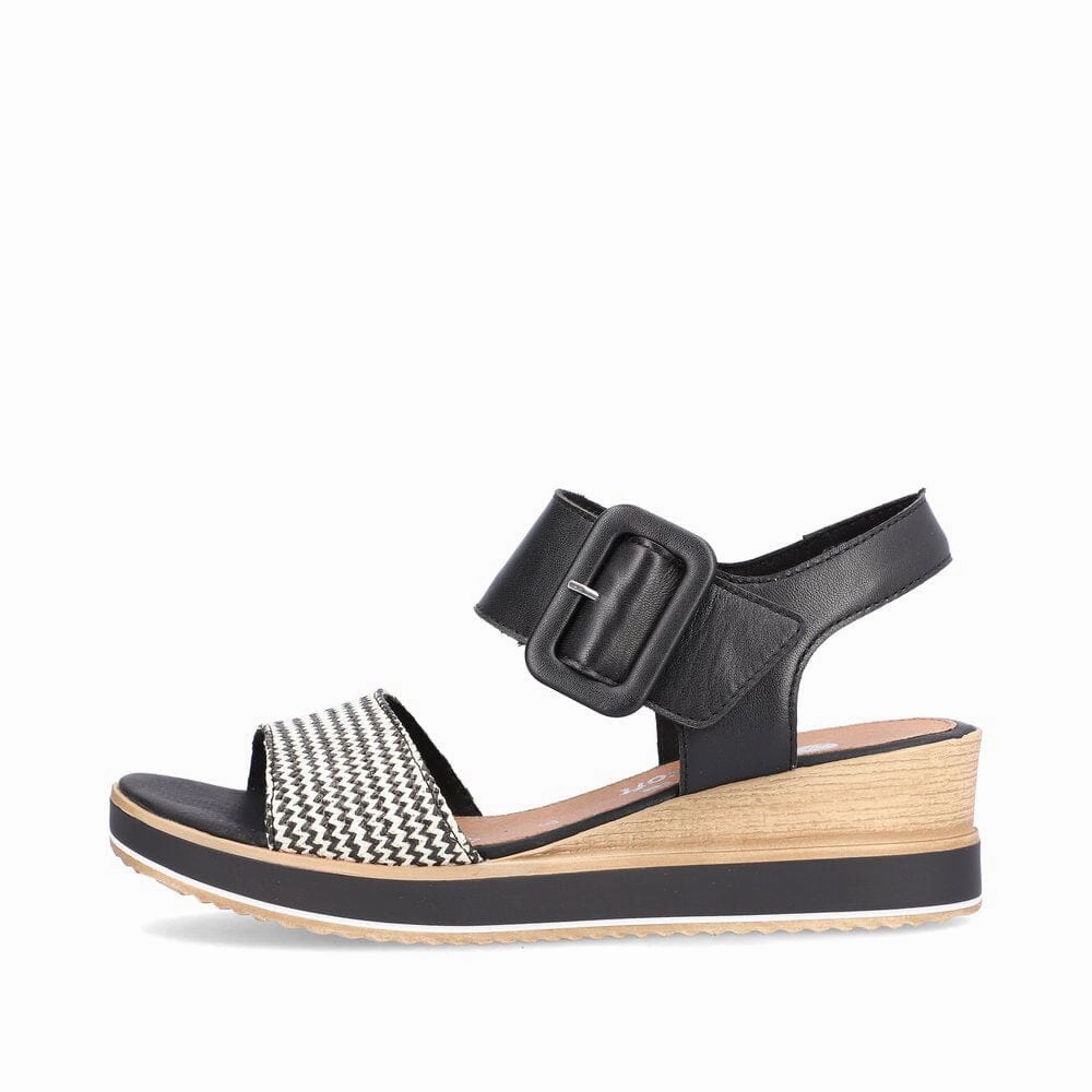 REMONTE D6453 02 WEDGE SANDAL Rieker - Remonte practical casual shoes
