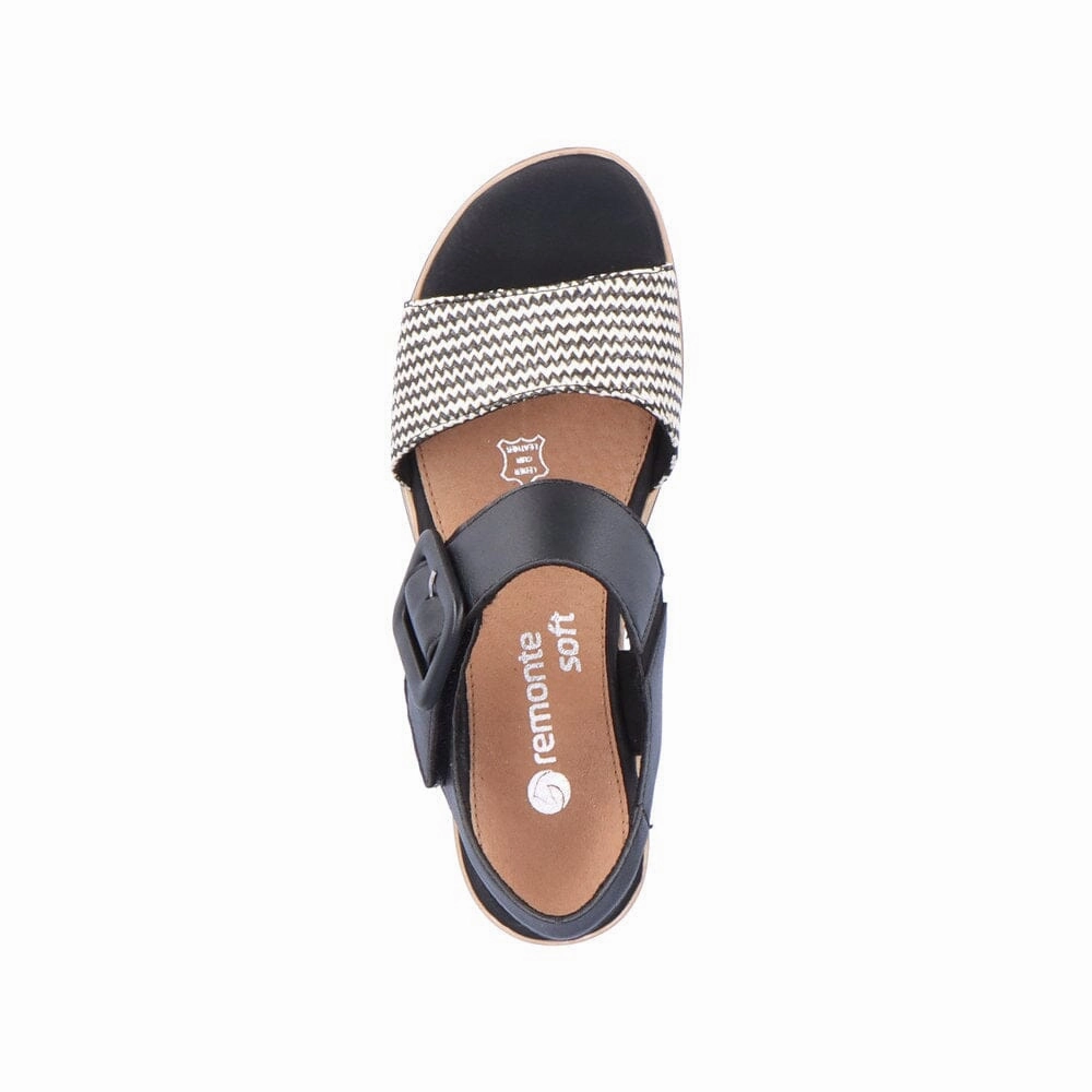 REMONTE D6453 02 WEDGE SANDAL Rieker - Remonte practical casual shoes