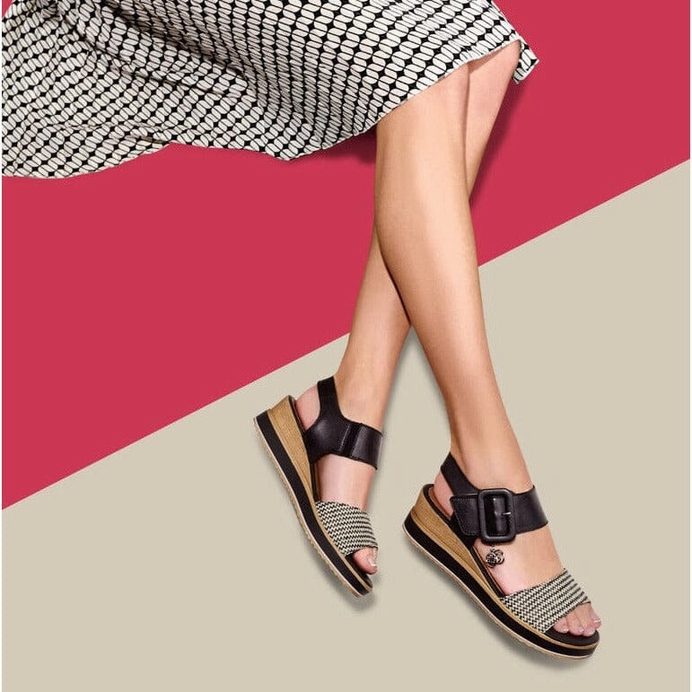 REMONTE D6453 02 WEDGE SANDAL Rieker - Remonte practical casual shoes
