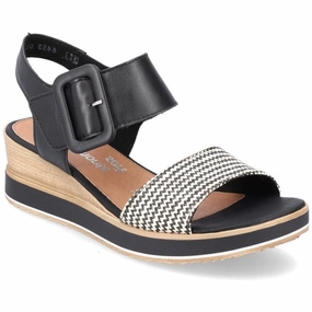 REMONTE D6453 02 WEDGE SANDAL Rieker Remonte comfort shoes with European style