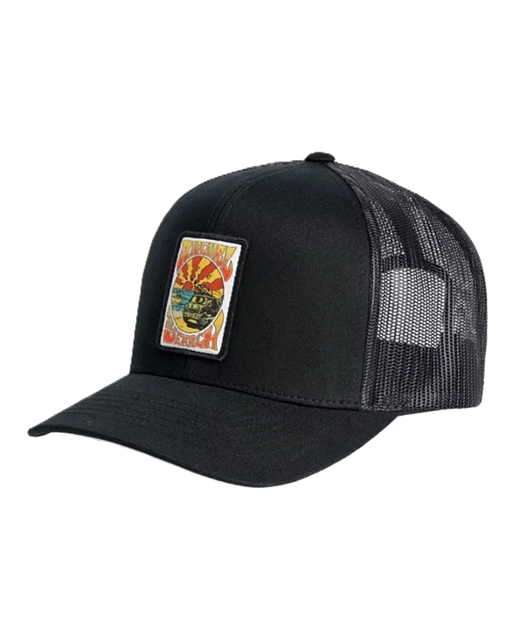 Rip Curl Clothing Custom Curve Trucker Cap in Black