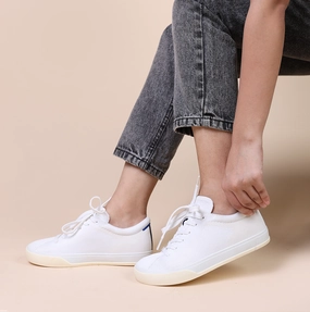 Rothy - Lace Up Sneakers - Bright White Rothy New Launch innovative shoe styles
