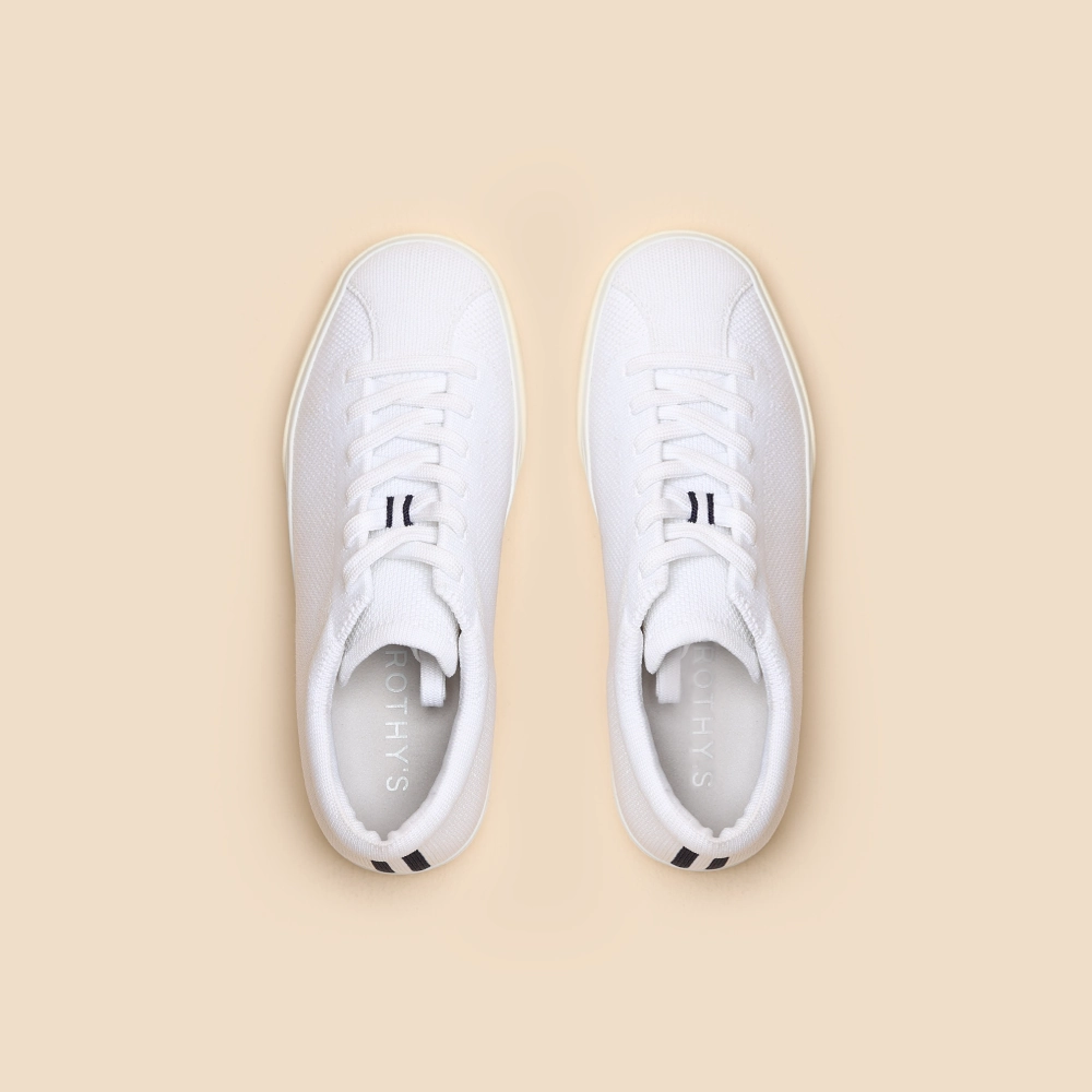 Rothy - Lace Up Sneakers - Bright White Rothy New Launch shoe designs