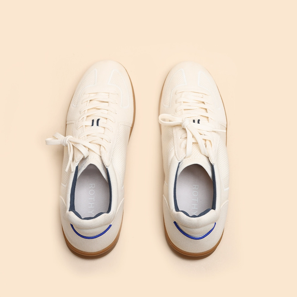 Rothy - Men - Lace Up Sneakers - Cream Rothy New Launch innovative shoe styles