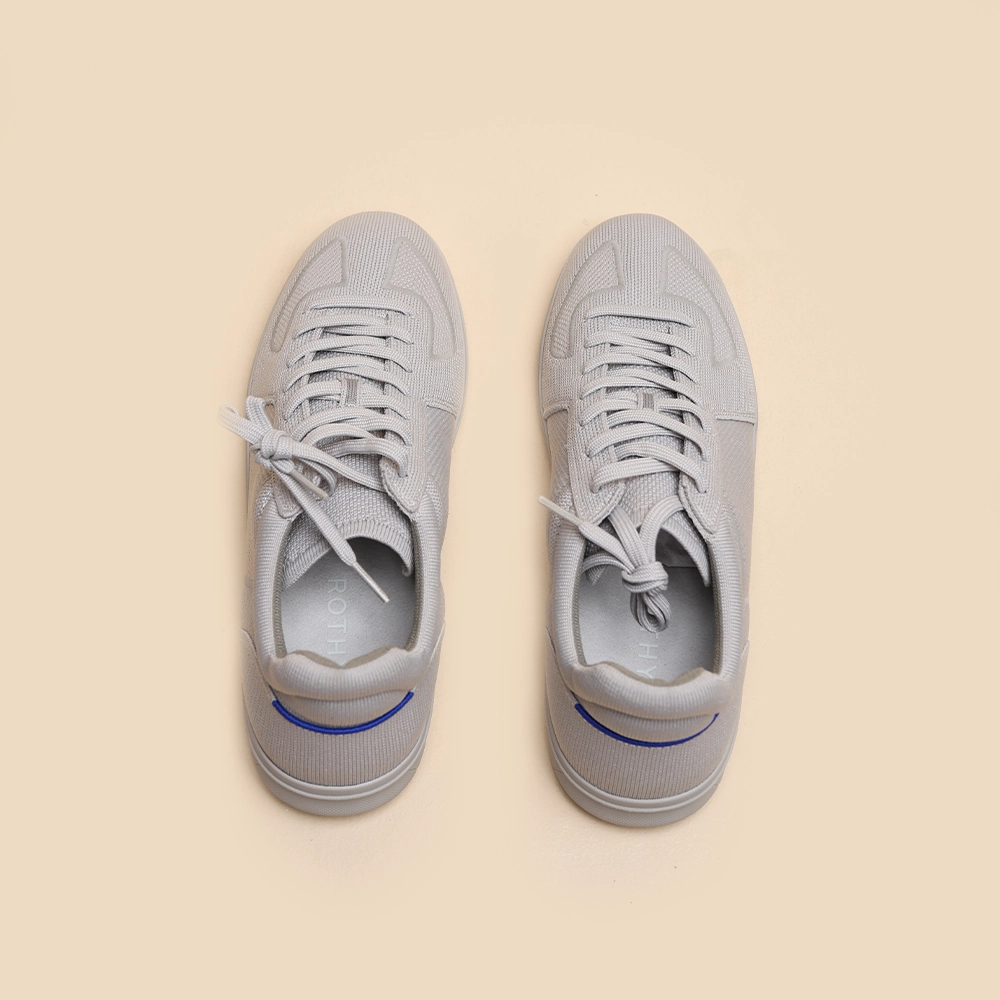 Rothy -  Men - Lace Up Sneakers - Grey Rothy New Launch innovative shoe styles