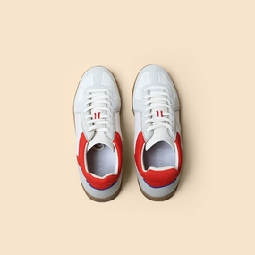 Rothy -  Men - Lace Up Sneakers - White Red Rothy New Launch innovative shoe styles