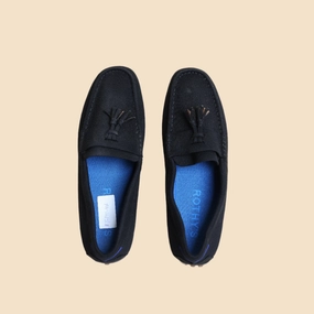 Rothy -  Men - Merino Tassel Driving Loafer - Black Rothy New Launch innovative shoe styles