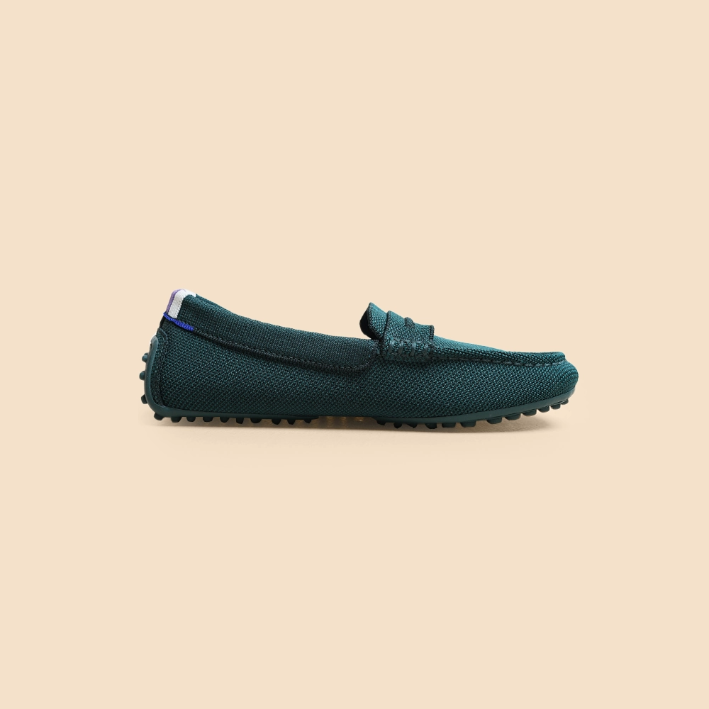Rothy  - The Driver Loafers - Green Juniper Rothy New Launch shoe designs