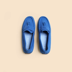 Rothy  - The Tassel Driver Loafers - Azul Blue Rothy New Launch innovative shoe styles
