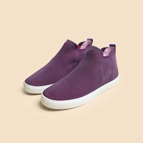 Rothy - Women - Chelsea Hight-Top Boot - Purple Rothy New Launch innovative shoe styles