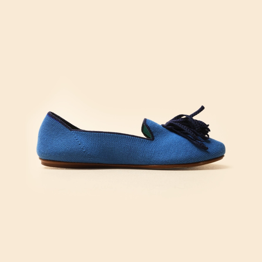 Rothy -  Women - Merino Tassel Driving Loafer - Blue Rothy New Launch shoe designs