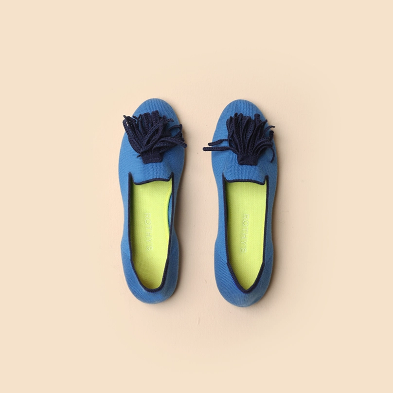 Rothy -  Women - Merino Tassel Driving Loafer - Blue Rothy New Launch innovative shoe styles