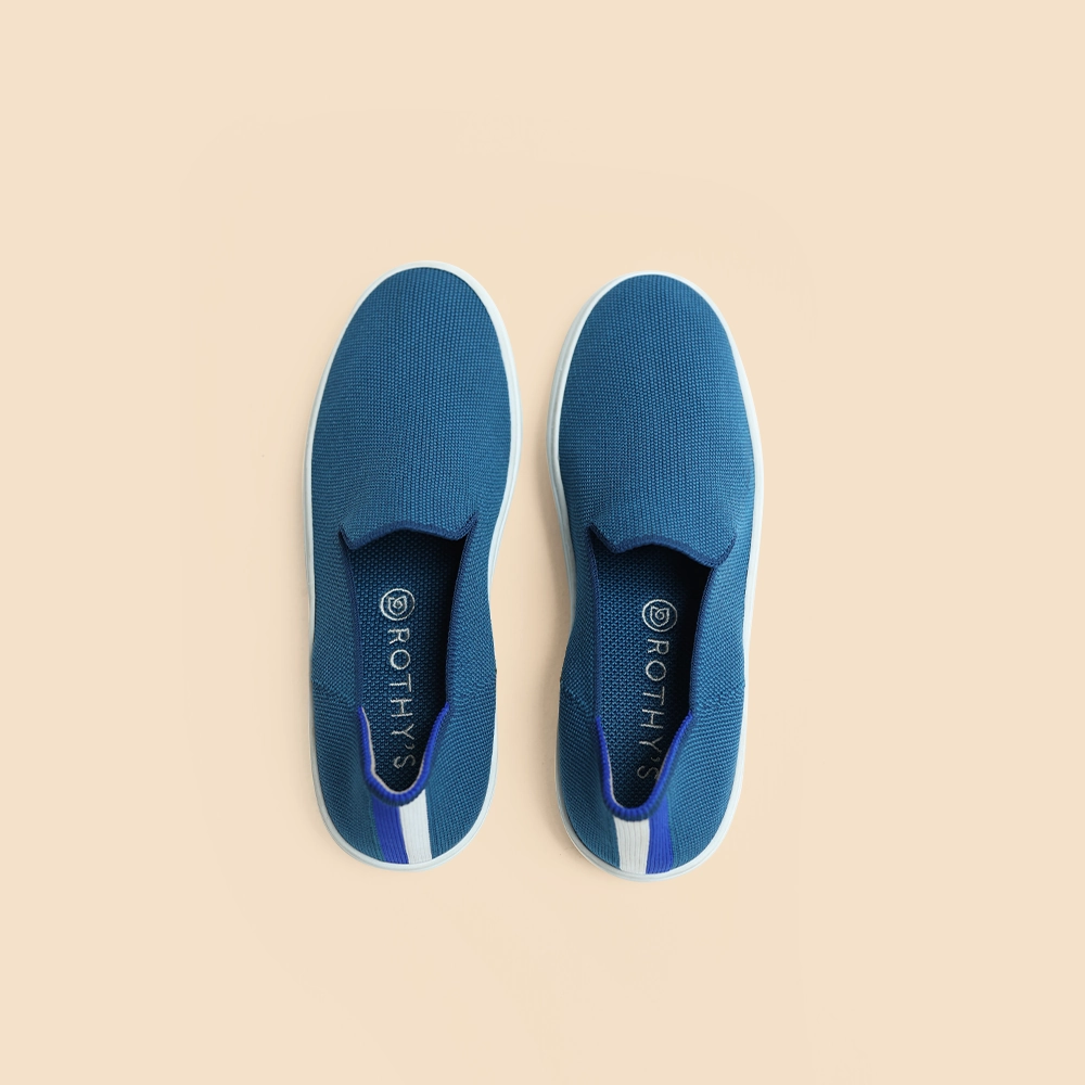 Rothy - Women - Slip On Sneaker - Blue Rare Retired Rothy New Launch innovative shoe styles