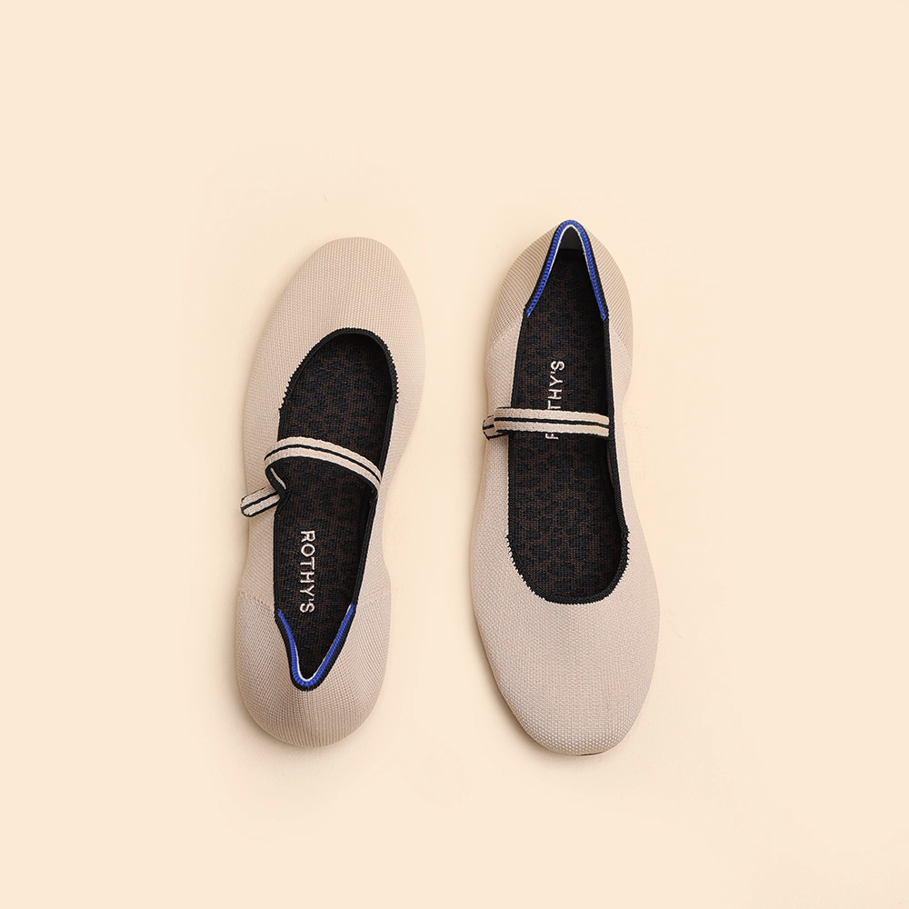Rothy - Women - The Ballet Flat - Cream Rothy New Launch innovative shoe styles