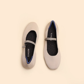 Rothy - Women - The Ballet Flat - Cream Rothy New Launch innovative shoe styles