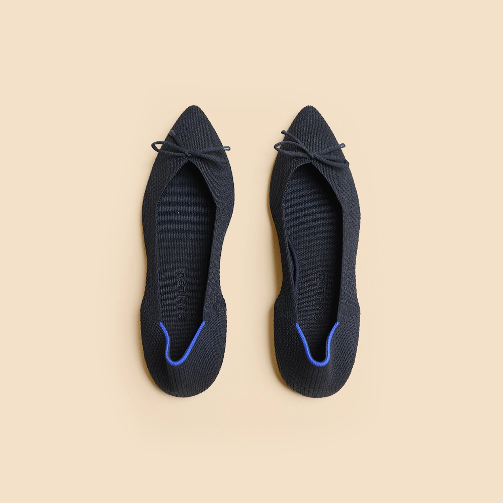 Rothy - Women - The Ballet Point - Black Rothy New Launch innovative shoe styles