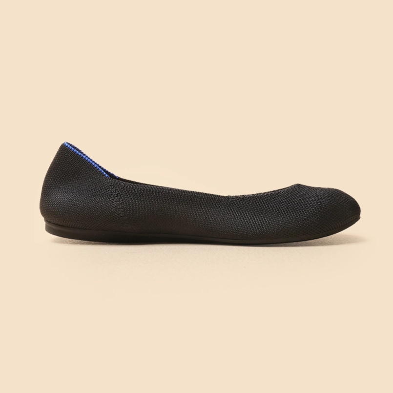 Rothy - Women - The Flat - Black (Black Sole) Rothy New Launch shoe designs