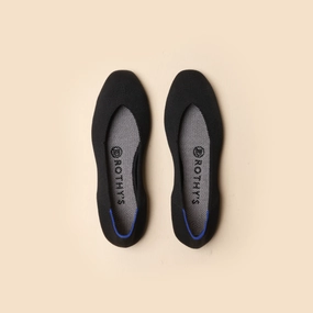 Rothy - Women - The Flat - Black (Black Sole) Rothy New Launch innovative shoe styles