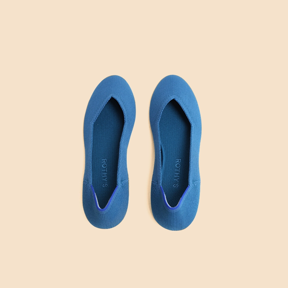 Rothy - Women - The Flat - Blue Rothy New Launch innovative shoe styles
