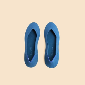 Rothy - Women - The Flat - Blue Rothy New Launch innovative shoe styles